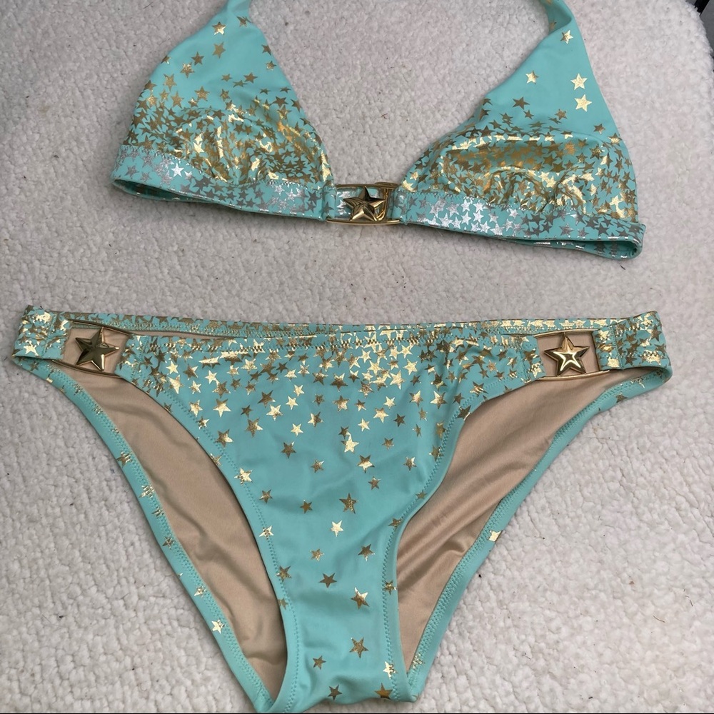 Victoria's Secret Bikini Swimsuit Mint Green Large